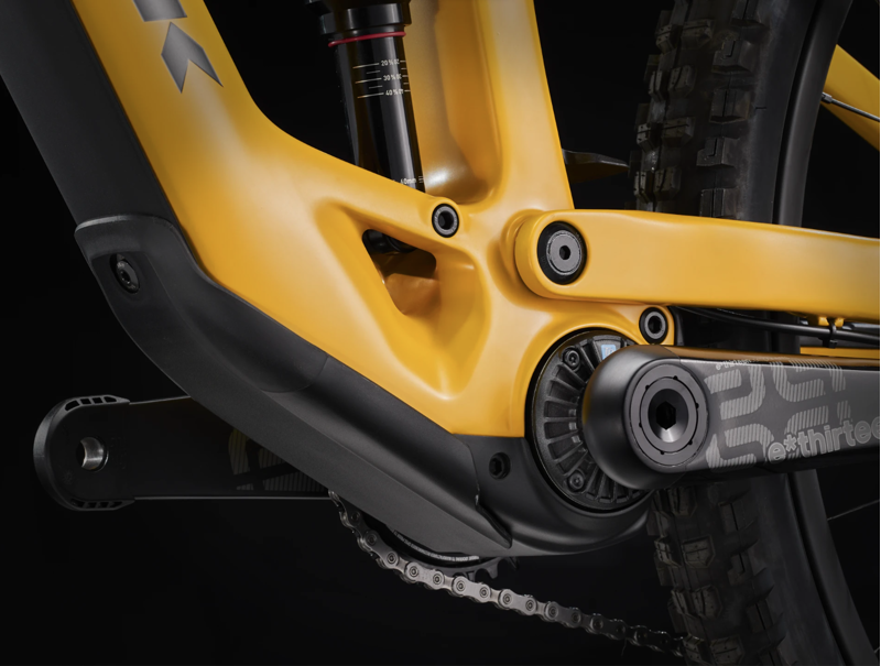 Trek Fuel Exe 9.8 GX AXS Electric Full Suspension Mountain Bike 2023 in Baja Yellow-2